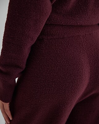 High Waisted Plush Knit Sweater Joggers - image 4