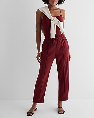 high waisted jogger dress pants Seamed Ankle Joggers apac