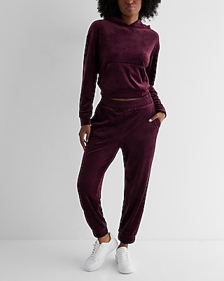 High Waisted Velour Joggers