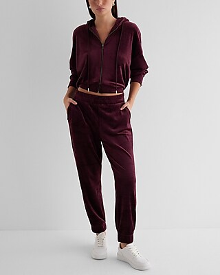 High Waisted Velour Joggers