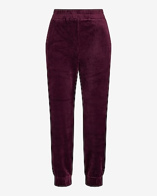 High Waisted Velour Joggers