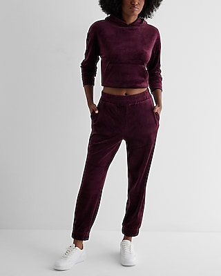 High Waisted Velour Joggers