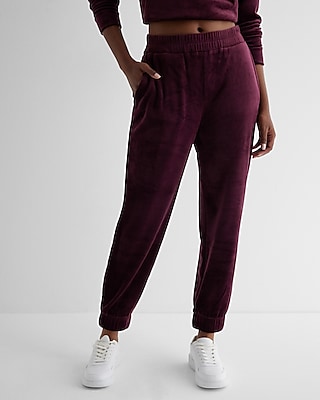 High Waisted Velour Joggers