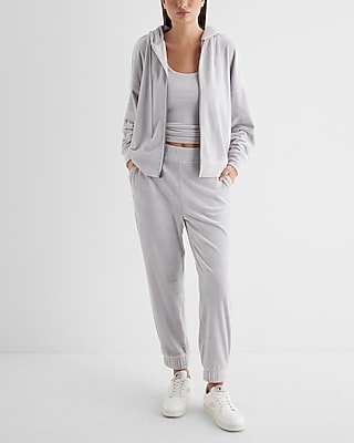 High Waisted Velour Joggers