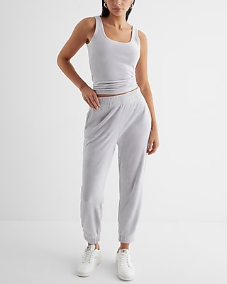 High Waisted Velour Joggers