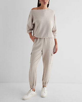 High Waisted Luxe Lounge Cargo Joggers