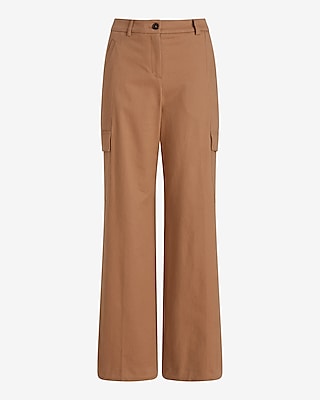 High Waisted Convertible Hem Cargo Trouser Pant