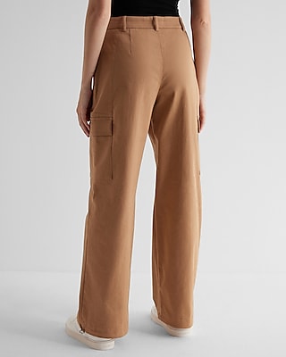 High Waisted Convertible Hem Cargo Trouser Pant