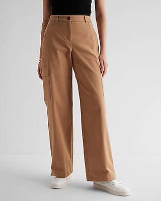 High Waisted Convertible Hem Cargo Trouser Pant