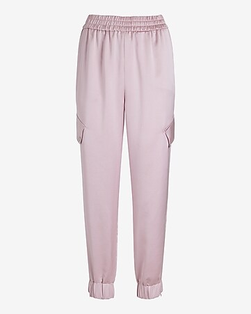Pink High Rise Cargo Co-ord Set Joggers|253166801-Polignac
