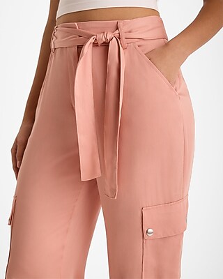 High Waisted Belted Cargo Joggers - thumbnail 7