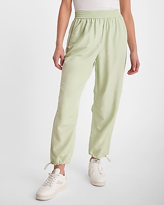 High Waisted Convertible Hem Joggers Blue Women's