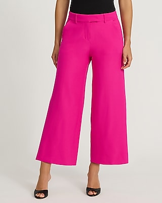 Editor Studio Stretch Twill Mid Rise Cropped Wide Leg Pant