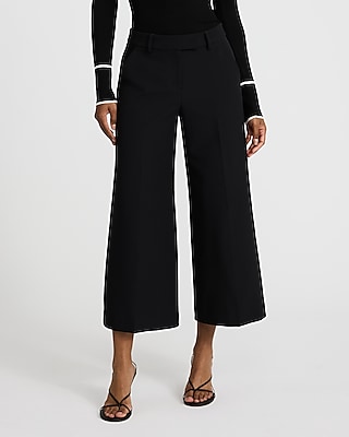 Editor Mid Rise Cropped Wide Leg Pant