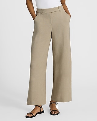Editor Mid Rise Cropped Wide Leg Pant