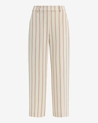 Editor Striped Mid Rise Ankle Trouser
