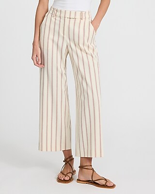 Editor Striped Mid Rise Ankle Trouser