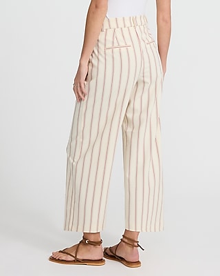 Editor Striped Mid Rise Ankle Trouser