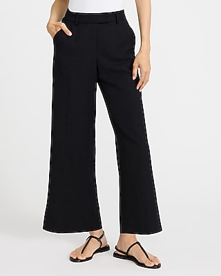 Editor Linen-blend Mid Rise Ankle Trouser