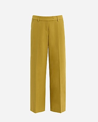 Editor Linen-Blend Mid Rise Ankle Trouser