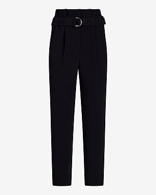 Stylist Super High Waisted Belted Paperbag Ankle Pant