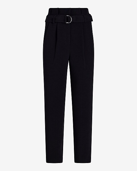 Stylist Super High Waisted Belted Paperbag Ankle Pant