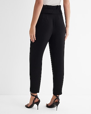 Stylist Super High Waisted Belted Paperbag Ankle Pant