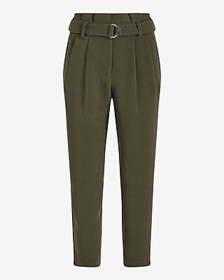 Stylist Super High Waisted Belted Paperbag Ankle Pant