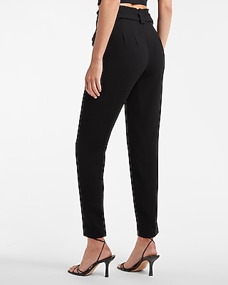 black paperbag waist jeans