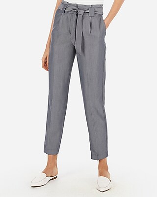 high waisted chambray pants