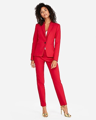 red pant suit womens