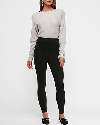 High Waisted Faux Suede Leggings Express