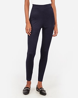 black suede leggings