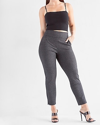 Curvy High Waisted Ponte Tweed Leggings