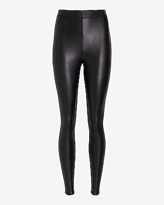 Super High Waisted Faux Leather Leggings