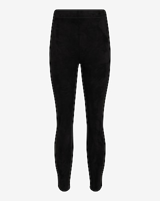 High Waisted Faux Suede Leggings