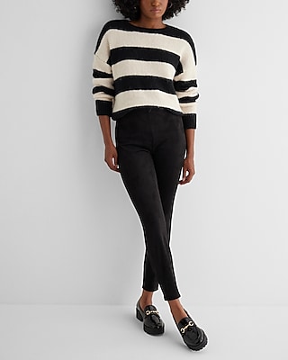 High Waisted Faux Suede Leggings