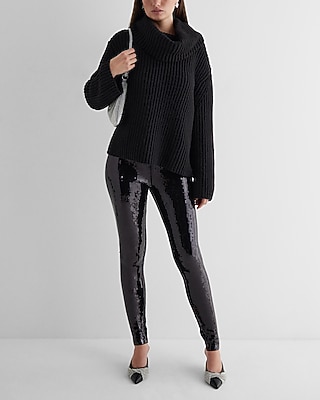 Super High Waisted Sequin Leggings - image 4