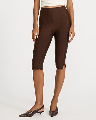Stretch Bandage Mid Rise Capri Pant