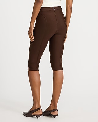 Stretch Bandage Mid Rise Capri Pant