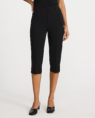 Knit Crepe High Waisted Capri Pant