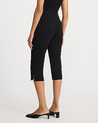 Knit Crepe High Waisted Capri Pant