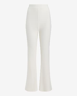 High Waisted Waffle Pull On Flare Pant