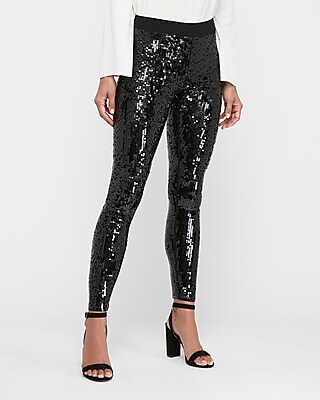 sequin dress with leggings