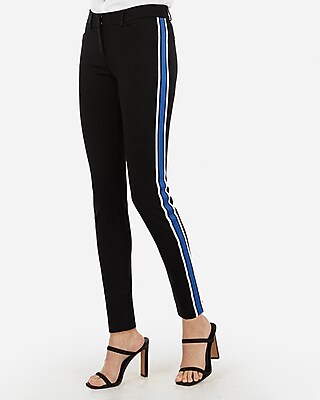 side stripe skinny pants