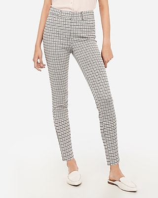 checkered skinny pants