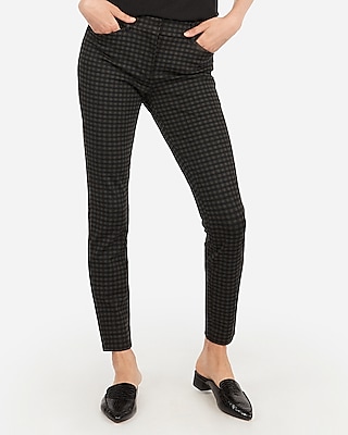 stretch plaid pants