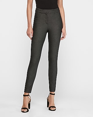 High Waisted Textured Skinny Pant | Express