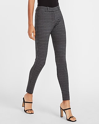 high waisted houndstooth pants