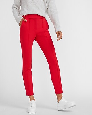 red pants high waisted